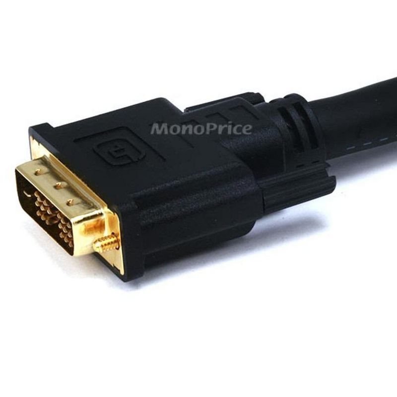 Monoprice HDMI to DVI Adapter Cable - 25 Feet - Black | Standard, 26AWG CL2, Ferrite Cores, Compatible with AVCHD / PlayStation 3 and More, 2 of 4