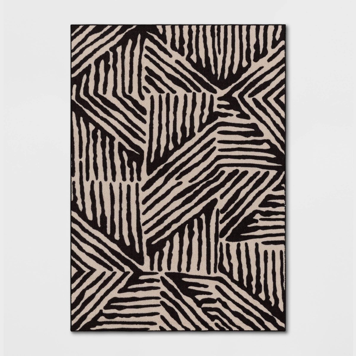Abstract Lines Rug Black/Tan - Threshold™ - thumbnail 5
