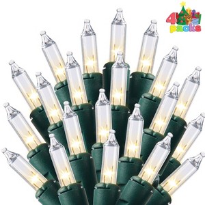 Joyfy 100 Count Clear Christmas String Lights, Warm White Fairy Light Xmas Tree Lights with Green Wire Decoration for Holiday Party Decor - 1 of 4