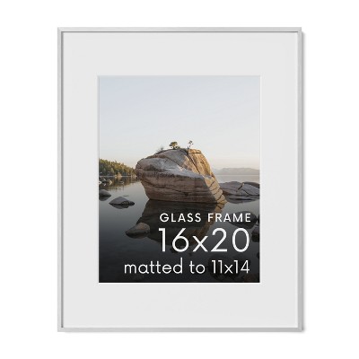 Haus and Hues Premium Brushed Metal Single Picture Frame with Real Glass