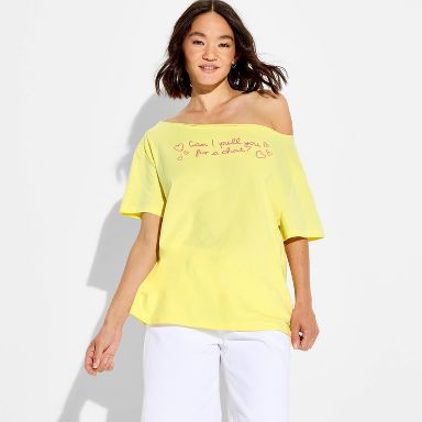 Women's Love Island Short Sleeve Graphic T-Shirt - Yellow XXS