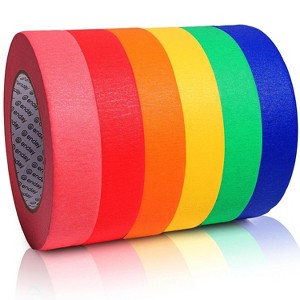 Enday Colored Masking Tape 1 inch Wide x 180 Feet (60 Yards) per roll - Painters Tape, Great for Arts Crafts & Labeling - 1 of 4