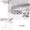 Summit Adventure Rhinestone Choker Necklace – Sparkly Silver Crystal Chain, Minimalist Party Jewelry for Women - 3 of 4