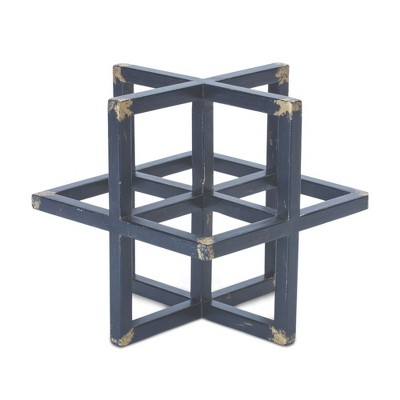Melrose Black and Gold Metal Star Sculptures, Set of 2