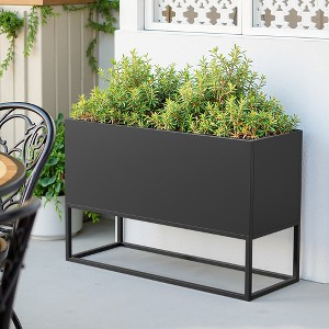 Spassway Metal Planter Box with Drainage Holes Garden Bed for Garden Yard Balcony Planter Pot Plants Vegetables - 1 of 4