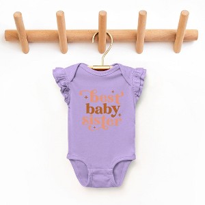 The Juniper Shop Best Baby Sister Baby Flutter Sleeve Bodysuit - 1 of 2