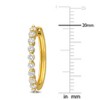 EVERLY JEWELRYR | Yellow Plated Sterling Silver 5/8 CT Lab Grown Diamond Hoop Earrings - 2 of 4