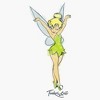 Women's Peter Pan Tinker Bell Retro Watercolor Portrait T-Shirt - 2 of 4