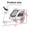 Kumasinova Bicycle Carrier,Cart with Easy Folding Frame,Quick Release Wheel,Non-Slip Floor,Internal Leash,Bike Trailer for Small and Medium Pet - 3 of 4
