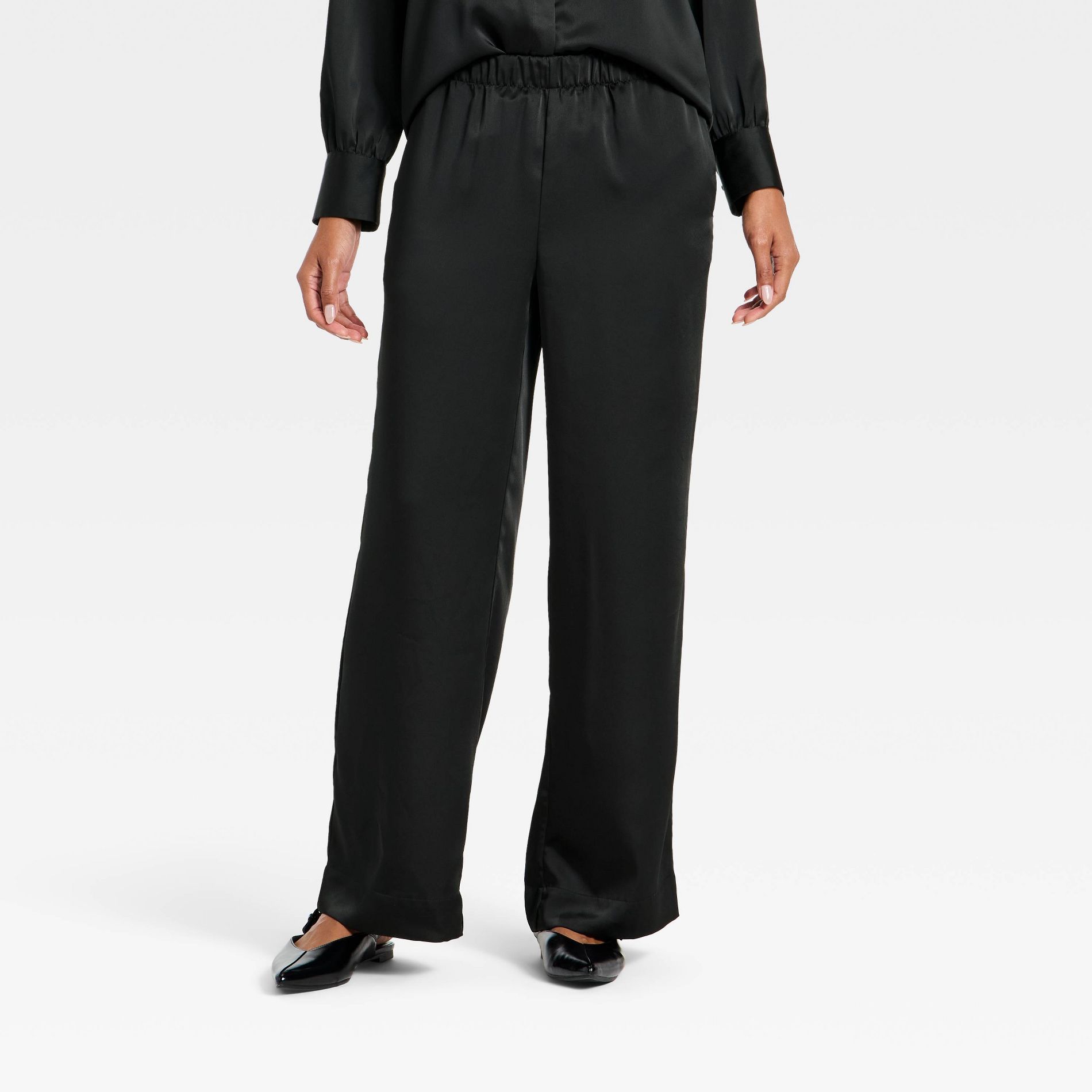 Women's Satin Pull-On Pants - A New Day™