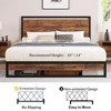 Bed Frame with Headboard and Footboard, Heavy Duty Slats Support with Under Bed Storage, Non-Slip, Easy Assembly, Rustic Brown - 3 of 4