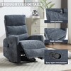 Lyngins Modern Rocker&Swivel Recliner Chair with Adjustable Footrest & Storage Pockets,Indoor Accent Chair with High Backrest - 2 of 4