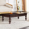 Bella Depot Vintage 47" Rectangular Wooden Coffee Table with Storage Drawer, Cocktail Table with Solid Wood Gourd-Shaped Legs - 3 of 4