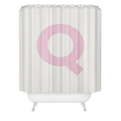 Deny Designs April Lane Art Block Monogram Shower Curtain