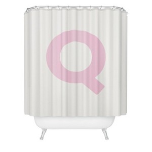 Deny Designs April Lane Art Block Monogram Shower Curtain - 1 of 3
