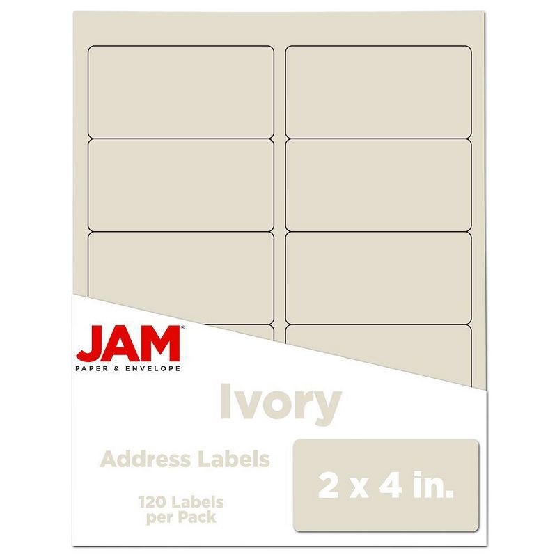 JAM Paper Mailing Labels 2" x 4" 120ct, 1 of 5