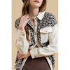 Women's Colorblock Houndstooth Shacket - Blu Pepper - 4 of 4