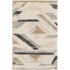 Maxax Geometric Machine Woven Polypropylene Area Rug in Black/Beige/Gray - 3 of 3