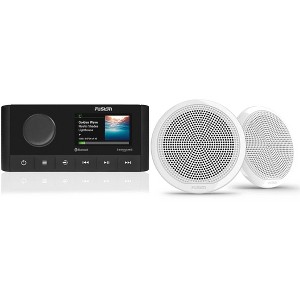 Fusion MS-RA210 Bluetooth Marine Stereo with Fusion 1 Pair EL-F653W EL Series 6.5" 2-Way Marine Coax - White Classic Grill - 1 of 4
