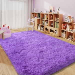 LOVEVOOK Area Rugs for Bedroom, Non-Slip Fluffy Soft Shag Carpet, Living Room Plush Rug for Home Dorm Decor Aesthetic - 1 of 4