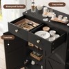 Whizmax 42" Tall Shoe Storage Cabinet w/ Doors & 3 Adjustable Shelves - 4-Tier Organizer for Entryway - 4 of 4