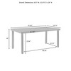 HomeStock Bradenton Outdoor Wicker Dining Table Weathered Brown - 3 of 4