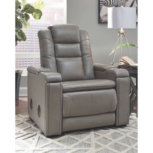 Boerna Power Recliner with Adjustable Headrest Gray - Signature Design by Ashley - 1 of 4