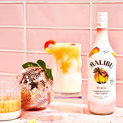 Malibu Peach Flavored White Rum - 750ml Bottle