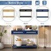 TIRAMISUBEST Entryway Table, Console Table with 2 Drawers, Retro Hallway Table with Striking Geometric Design for Entryway and Living Room - 4 of 4