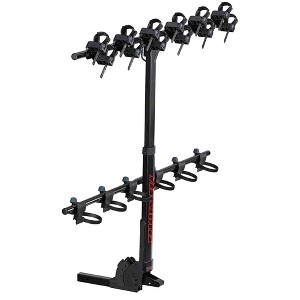 Yakima Versatile HangTight 6 Vertical Hanging Hitch Steel Bike Rack for 2 Inch Hitch Receivers with Fully Padded Cradles and Tilting Design, Black - 1 of 4