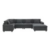 NicBex Modern 128" Chenille Sectional Sofa Modular U Shape Sofa Couch with Ottoman and Cup Holders for Living Room Apartment - 4 of 4