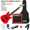 LyxPro 30 Inch Electric Guitar and Starter Kit for Kids with 3/4 Size Beginner's Guitar, Amp, Six Strings, Two Picks, Shoulder Strap, Digital Clip On Tuner, Guitar Cable and Soft Case Gig Bag - Red - image 4 of 4