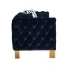 84" Chesterfield Velvet Sofa, Modern Tufted Couch with Gold Metal Arms, 700lb Capacity & Striped Pillows, Solid Wood Frame - 4 of 4