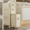 YIYIBYUS Bathroom Floor Storage Cabinet, Narrow Slim Towel Organizer With Drawers - 2 of 4