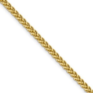 Black Bow Jewelry 4.3mm, 14k Yellow Gold Hollow Wheat Chain Necklace - 1 of 4