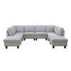 AndMakers 118 in. W Square Arm 8-piece U Shaped Polyester Modern Sectional Sofa - 3 of 4