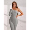 Allegra K Women's Off-Shoulder Slim Fit Soft Breathable Long-Sleeved Full Length Body Shapers - 4 of 4
