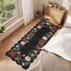 coucheta Area Rug, Low Pile, Washable Rugs,Stain Resistant, Non Slip, Modern Floral Scalloped Carpet for Bedroom, Living Room - 2 of 4