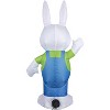 Gemmy Airdorable Airblown Inflatable Easter Bunny, 2 ft Tall, Multicolored - 3 of 4