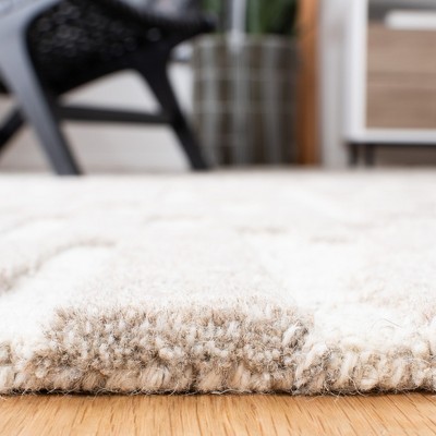 Gray 6' x 9' Hand-Tufted Wool Geometric Area Rug