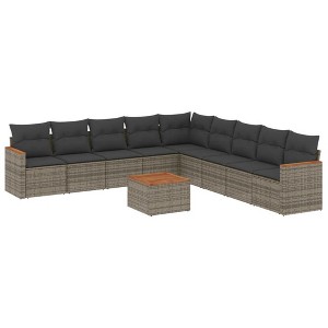 vidaXL Garden Sofa Set Grey - 1 of 4