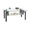 CAVINAS Coffee Tables for Living Room Modern Rectangle Coffee Table Clear Glass Tabletop Side Center Tables for Apartments - 2 of 4