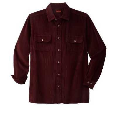KingSize Men's Big & Tall Long-Sleeve Corduroy Shirt
