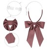 Elerevyo Women's Pre-Tied Solid Color Western Ribbon School Uniform Bow Ties - 3 of 4
