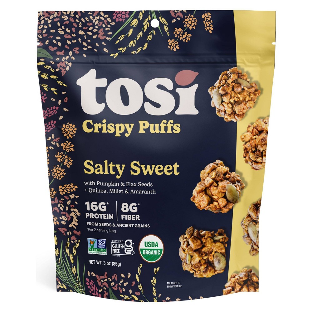 Tosi Snacks Salty Sweet Organic Puffs - 3oz
