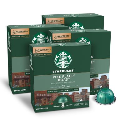 Starbucks by Nespresso Vertuo Line Pikes Place Medium Roast Coffee Pods - 32ct