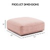 HOMES: Inside + Out Povoa Modern Modular Square Ottoman - 3 of 4