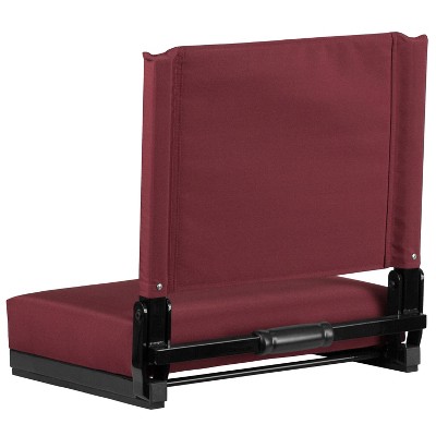 Compact Maroon Ultra-Padded Portable Stadium Seat Duo