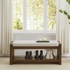 NicBex Modern Bench with Lower Shelf Shoe Rack,Bed End Bench with Removable Cushion for Bedroom,Living Room,Entryway - 2 of 4