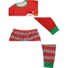 cheibear Christmas Matching Long Sleeve Striped Pants Snowman Tee Family Sleepwear Pajama Set - 4 of 4